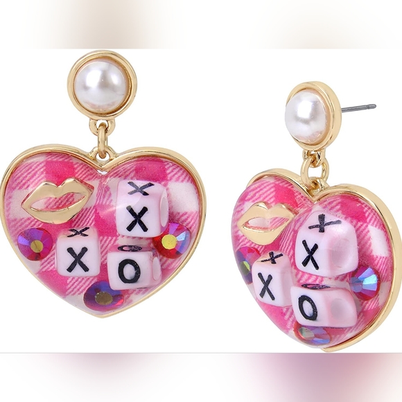 Betsey Johnson XOXO Heart Earrings - Picture 8 of 8